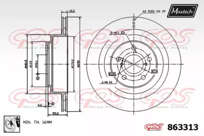 Тормозной диск MAXTECH 863313.0080