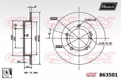 Тормозной диск MAXTECH 863501.0080