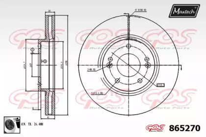 Тормозной диск MAXTECH 865270.0060