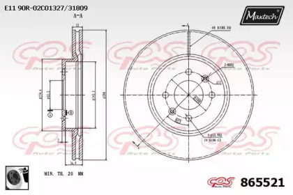 Тормозной диск MAXTECH 865521.0060