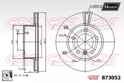 Тормозной диск MAXTECH 873052.0080