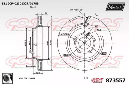 Тормозной диск MAXTECH 873557.0060