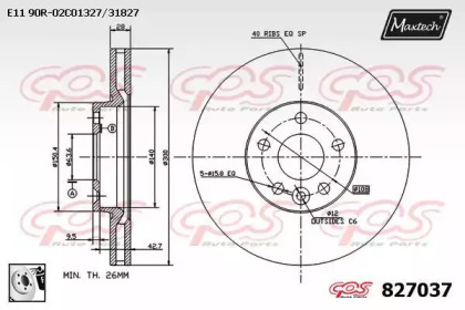 Тормозной диск MAXTECH 827037.0080