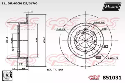 Тормозной диск MAXTECH 851031.0080