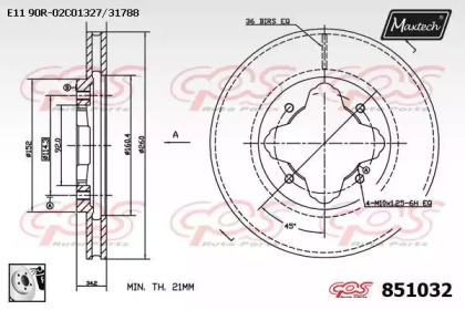 Тормозной диск MAXTECH 851032.0080