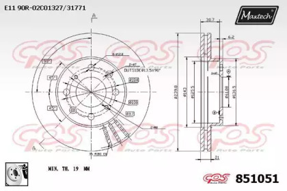 Тормозной диск MAXTECH 851051.0080