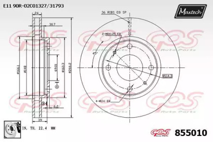 Тормозной диск MAXTECH 855010.0080