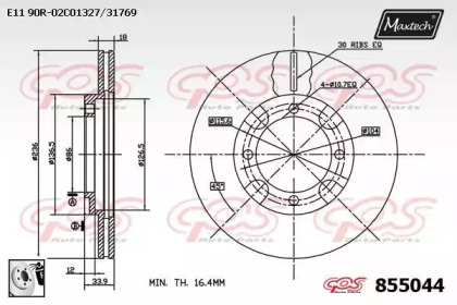 Тормозной диск MAXTECH 855044.0080