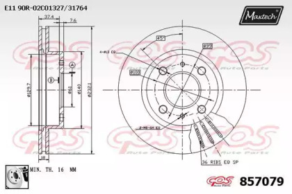 Тормозной диск MAXTECH 857079.0080