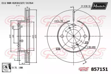 Тормозной диск MAXTECH 857151.0080