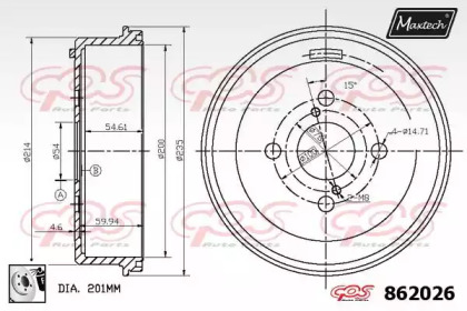 Тормозный барабан MAXTECH 862026.0080