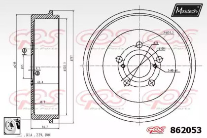 Тормозный барабан MAXTECH 862053.0080