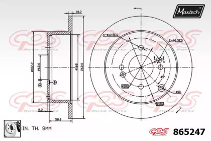 Тормозной диск MAXTECH 865247.0080