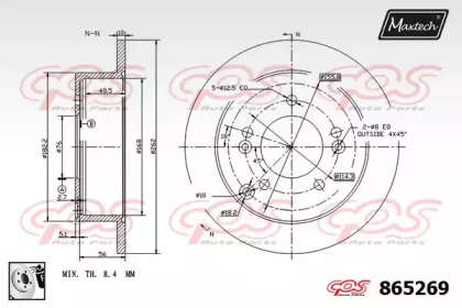 Тормозной диск MAXTECH 865269.0080