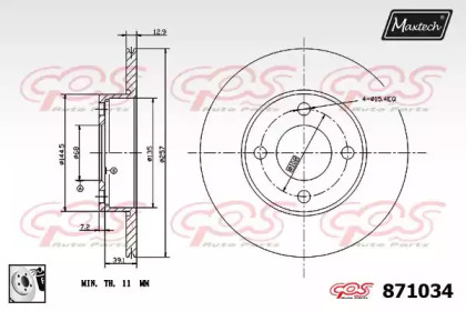 Тормозной диск MAXTECH 871034.0080