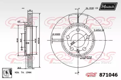 Тормозной диск MAXTECH 871046.0080