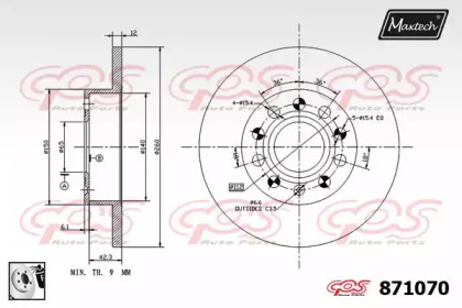 Тормозной диск MAXTECH 871070.0080