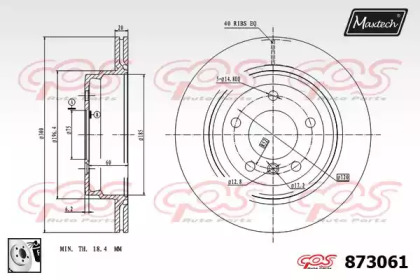 Тормозной диск MAXTECH 873061.0080