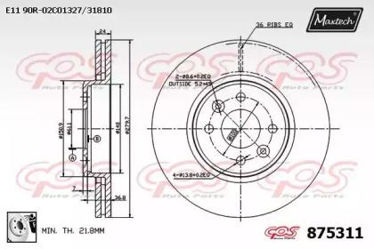 Тормозной диск MAXTECH 875311.0080