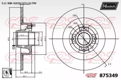 Тормозной диск MAXTECH 875349.0085