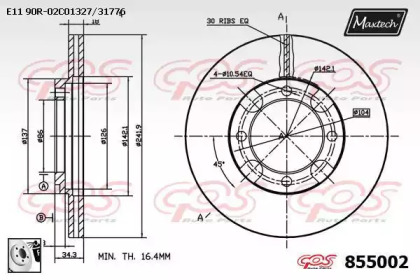 Тормозной диск MAXTECH 855002.0080