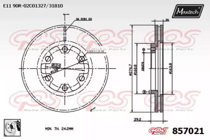 Тормозной диск MAXTECH 857021.0080