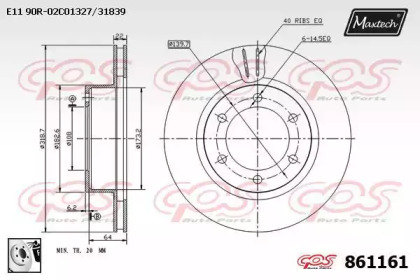 Тормозной диск MAXTECH 861161.0080