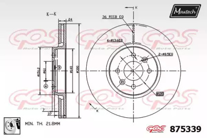 Тормозной диск MAXTECH 875339.0080