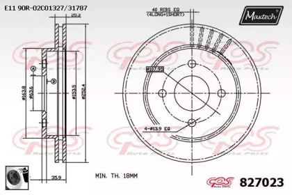 Тормозной диск MAXTECH 827023.0060