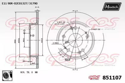 Тормозной диск MAXTECH 851107.0060