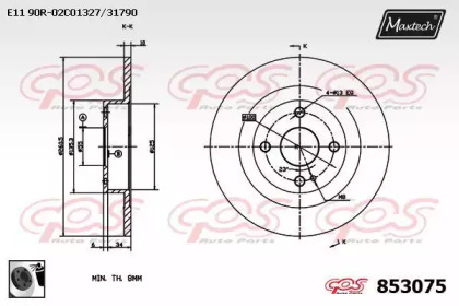 Тормозной диск MAXTECH 853075.0060