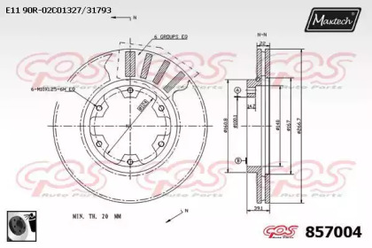 Тормозной диск MAXTECH 857004.0060