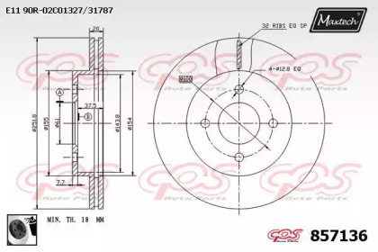 Тормозной диск MAXTECH 857136.0060