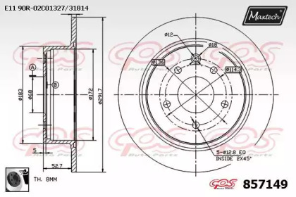 Тормозной диск MAXTECH 857149.0060