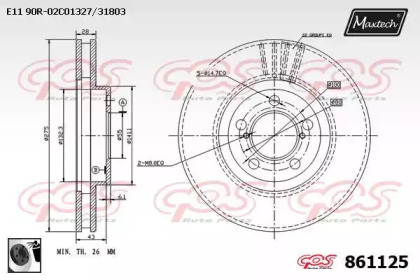 Тормозной диск MAXTECH 861125.0060