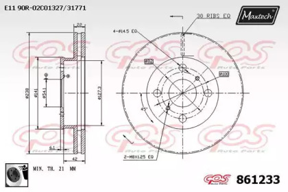 Тормозной диск MAXTECH 861233.0060