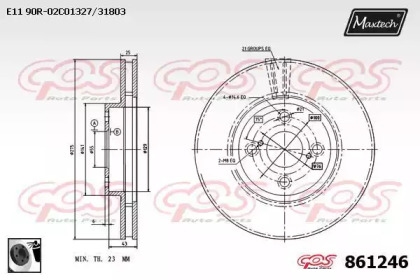 Тормозной диск MAXTECH 861246.0060