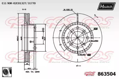 Тормозной диск MAXTECH 863504.0060