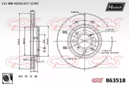 Тормозной диск MAXTECH 863518.0060