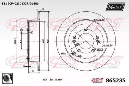 Тормозной диск MAXTECH 865235.0060