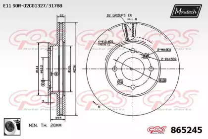 Тормозной диск MAXTECH 865245.0060