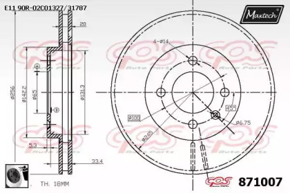 Тормозной диск MAXTECH 871007.0060