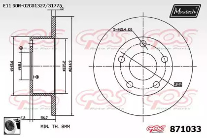 Тормозной диск MAXTECH 871033.0060