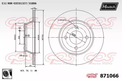 Тормозной диск MAXTECH 871066.0060