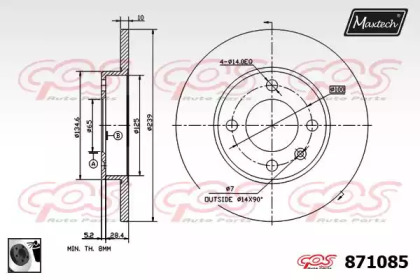 Тормозной диск MAXTECH 871085.0060