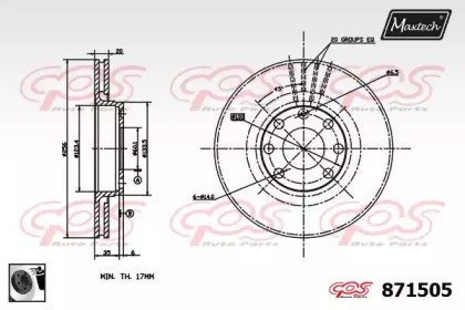 Тормозной диск MAXTECH 871505.0060