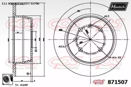 Тормозной диск MAXTECH 871507.0060