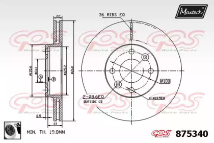 Тормозной диск MAXTECH 875340.0060