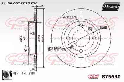 Тормозной диск MAXTECH 875630.0060