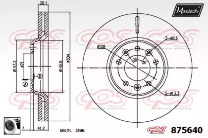 Тормозной диск MAXTECH 875640.0060